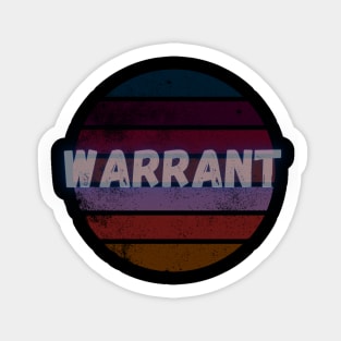 warrant Sticker